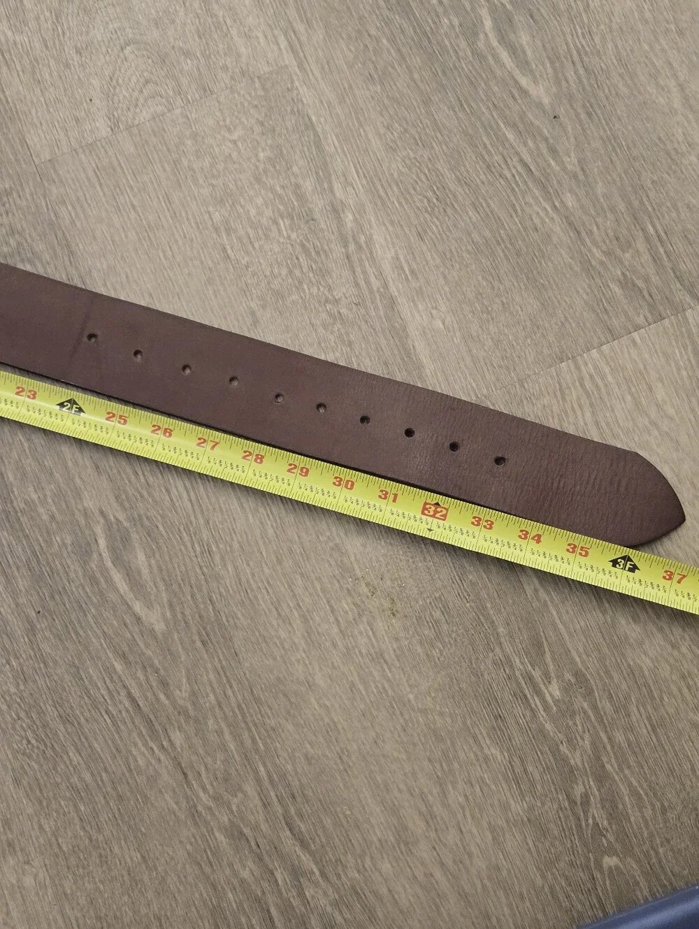 Mens Rustic Wide Brown Leather Belt Dirtbag Grunge Size 30